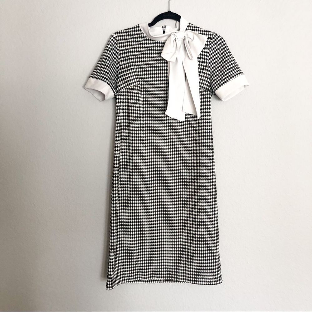 Jackie Kennedy Style Houndstooth Dress